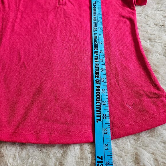 Callaway Women's Swing Tech Opti-Dry Hot Pink Short Sleeve Polo Shirt - Picture 5 of 10